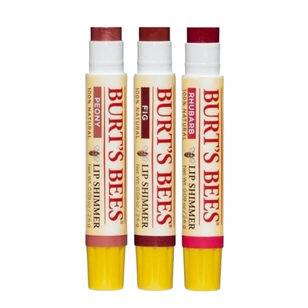 BURT'S Bees lip shimmers Kissable Color Holiday Gift Set warm X 2‎ 6 lip glosses